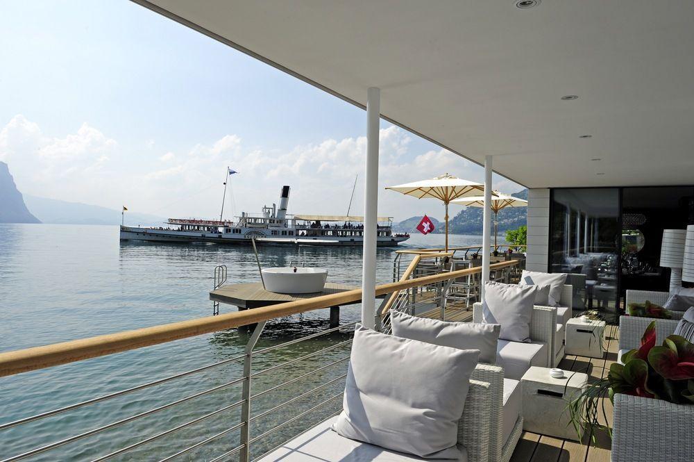 Hotel Vitznauerhof - Lifestyle Hideaway At Lake Lucerne Restaurang bild